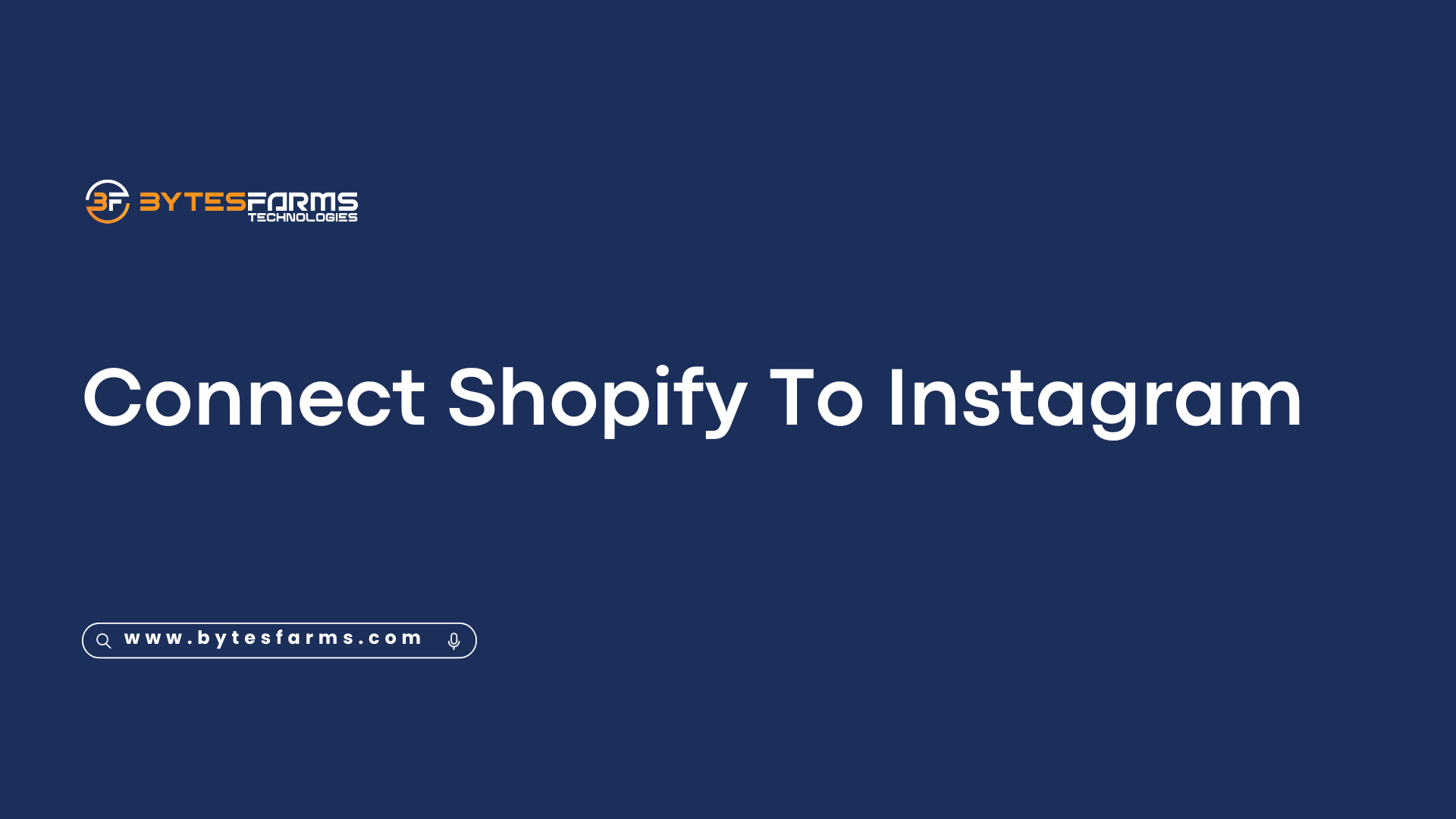 Connect Shopify To Instagram